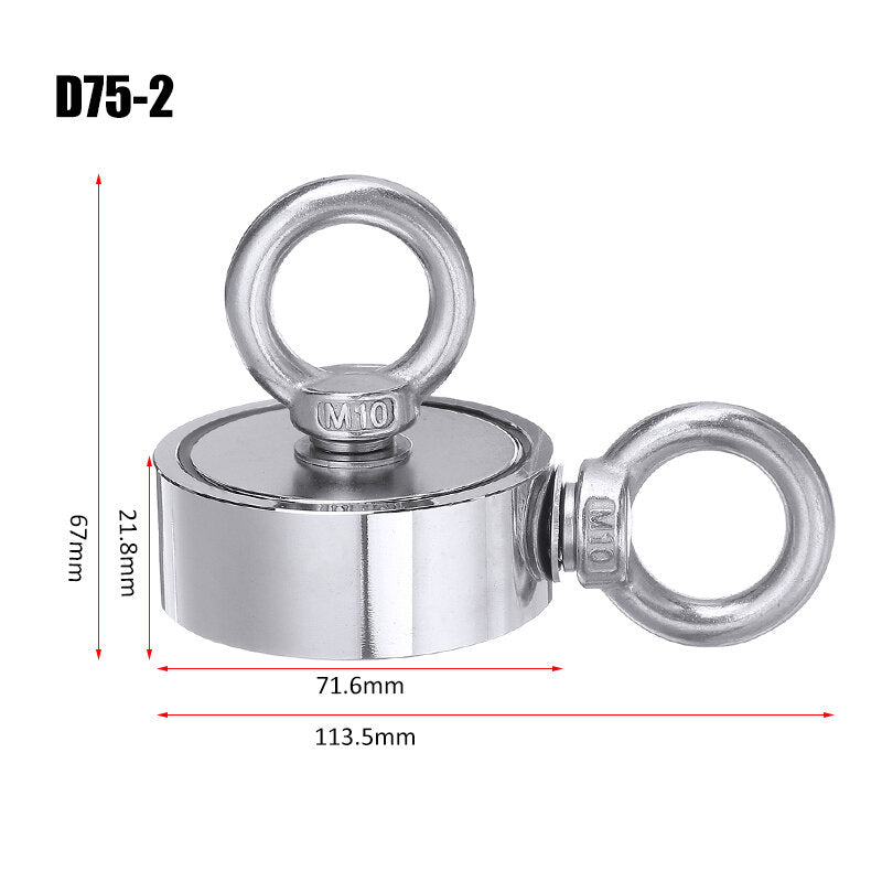 Strong Salvage Magnet Pot Fishing Magnet Deep Sea Magnetic Hook Neodymium Recovery Magnet Tool
