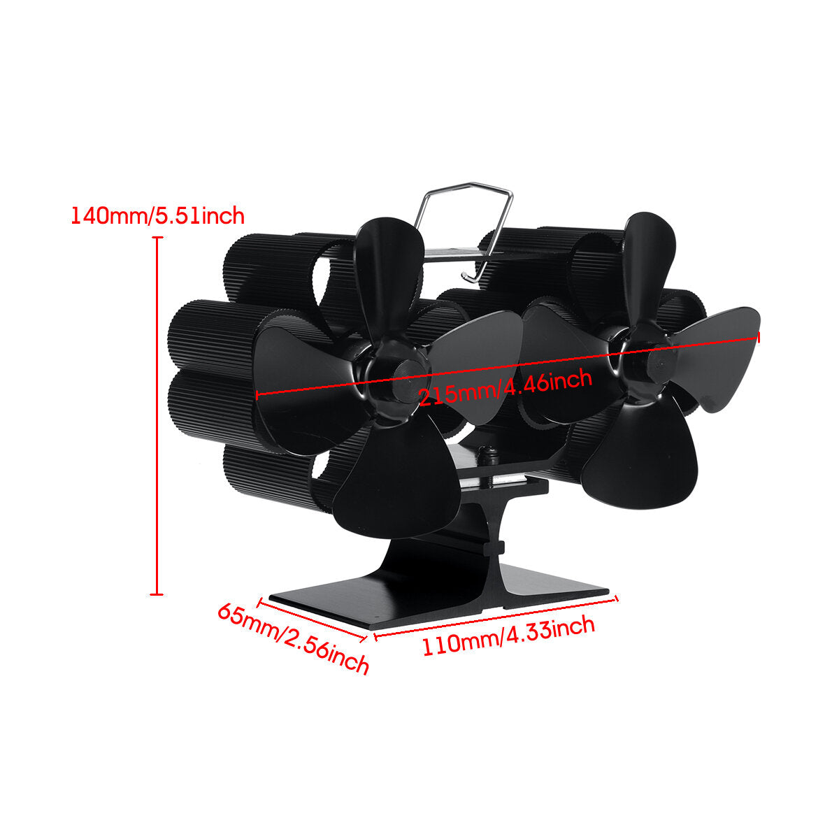 8 Blade Heat Self-Powered Wood Stove Fan Top Log Burner Fireplace Ecofan Quiet
