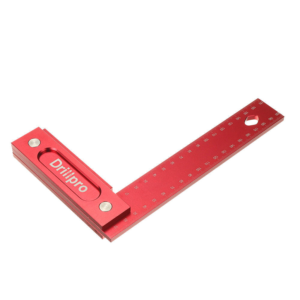 Aluminum Alloy Right Angle Ruler 150/200mm with Laser Engraved Metric Scale - Durable, Precision Tool for Carpentry & Woodworking