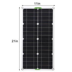 250W Protable Solar Panel Kit Dual DC USB Charger Kit w/ 60A/100A Solar Controller