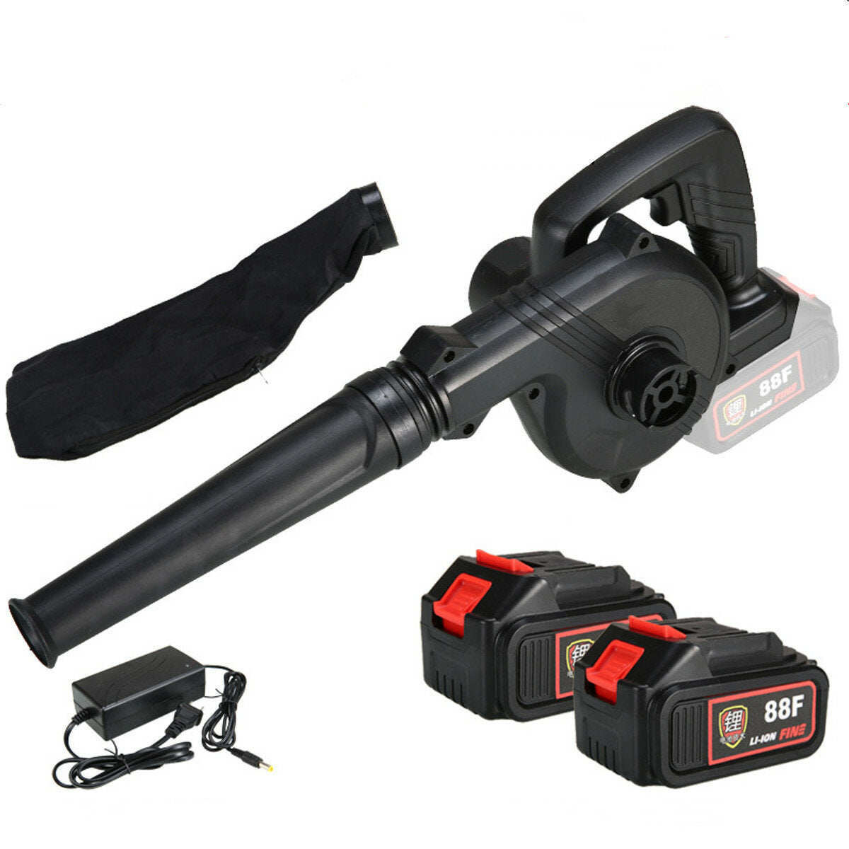88VF 1500W 2-in-1 Electric Air Blower Wireless Vehicle Computer Vacuum Dust Collector Leaf Cleaner