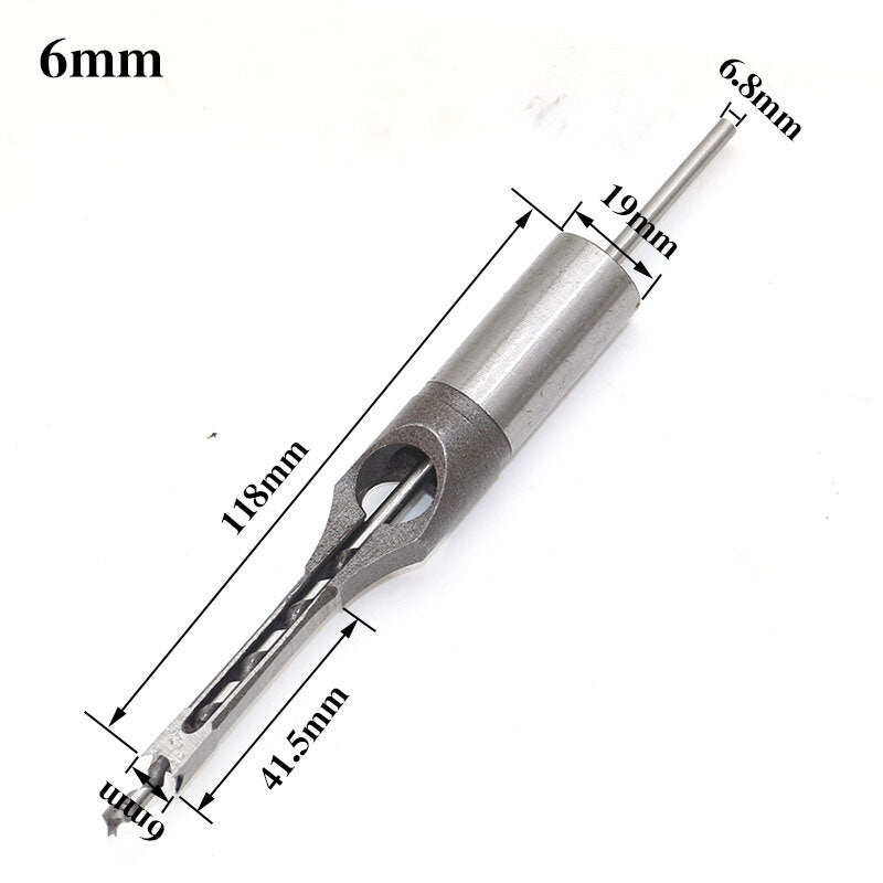 6mm-16mm Woodworking Square Hole Twist Drill Bit Square Auger Drill Mortising Chisel