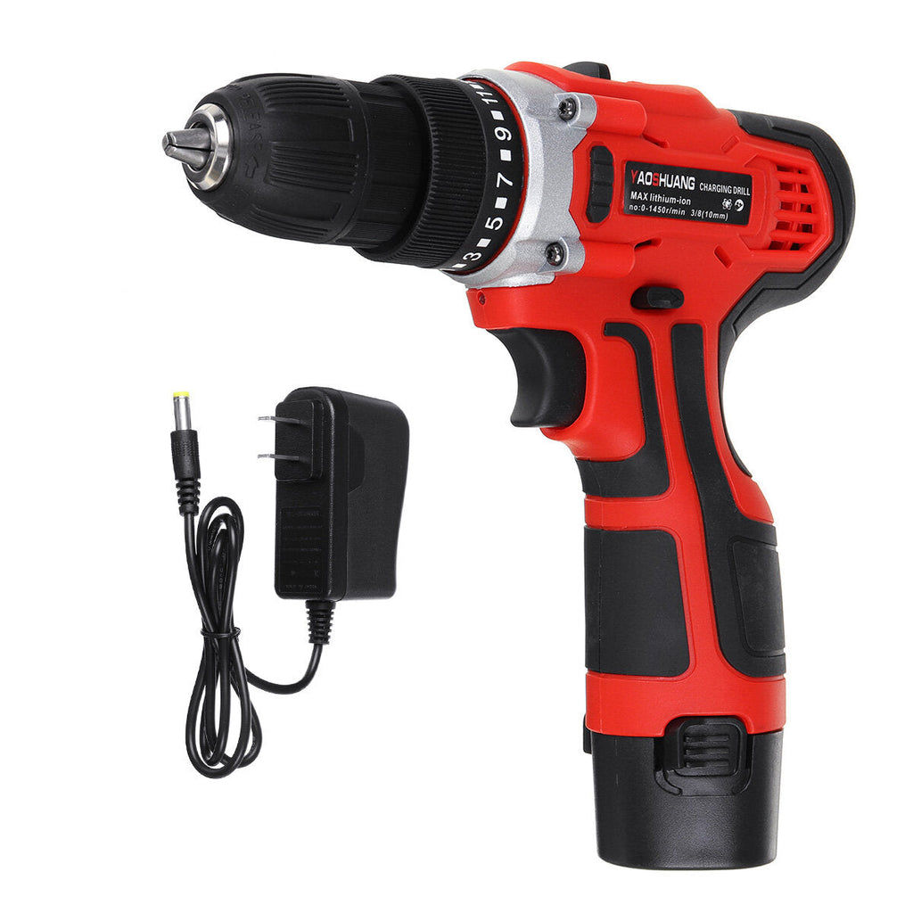 12/18/21V Electric Power Torque Impact Drill Cordless Hammer Screwdriver 25+3 35NM-56NM Power Tool