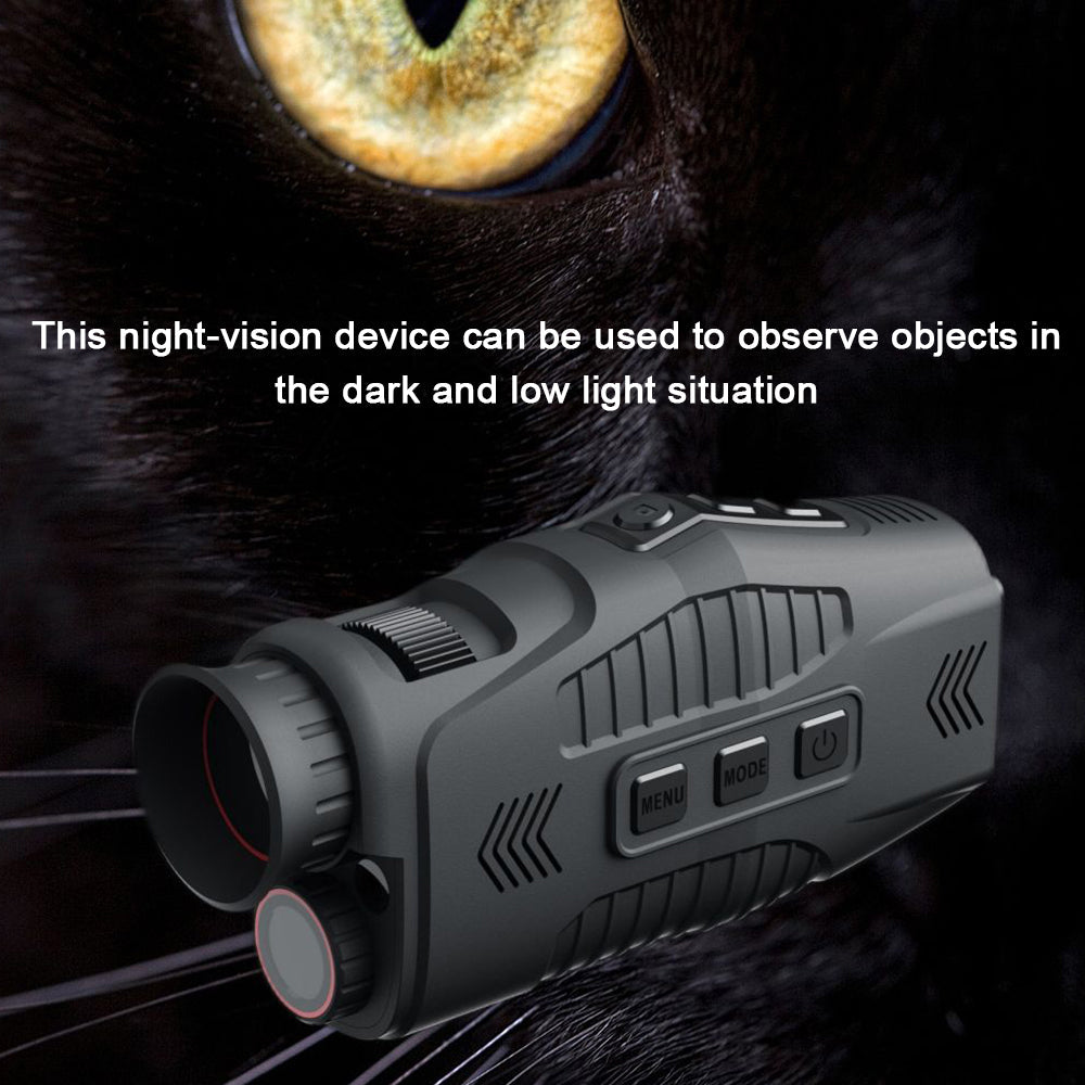 5X Digital Zoom Monocular, 960P HD Infrared Night Vision, Waterproof, 300M Range, Day/Night Dual Use, 7-Level Infrared Light