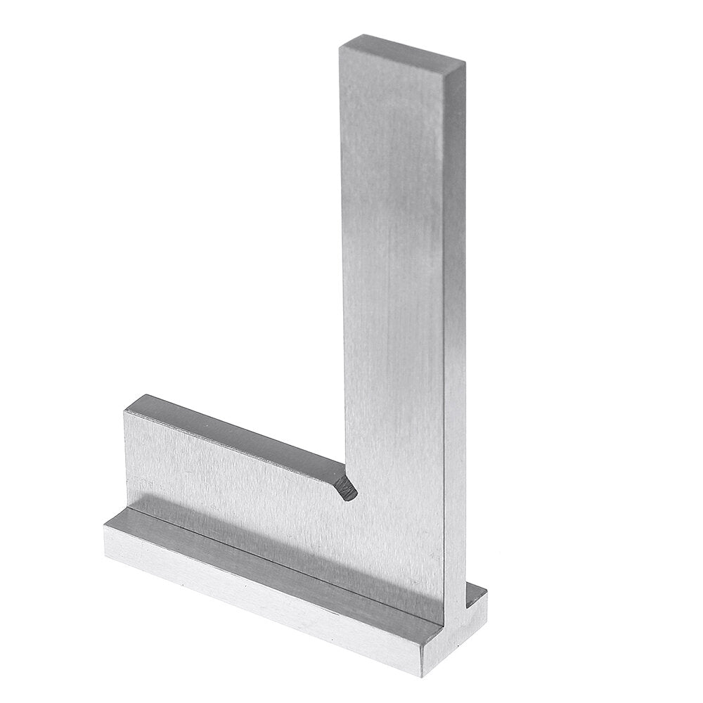 High Carbon Steel Flat Edge Square, DIN 875 Grade 2, Precision 7µm, Sizes: 50x40mm, 75x50mm, 100x70mm, Heat Treated.