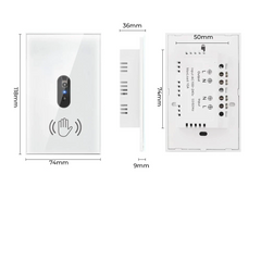 Smart Wall Light Infrared Sensor Switch No-contant Glass Screen Panel On Off US/EU 110V 220V 10A Electrical Power