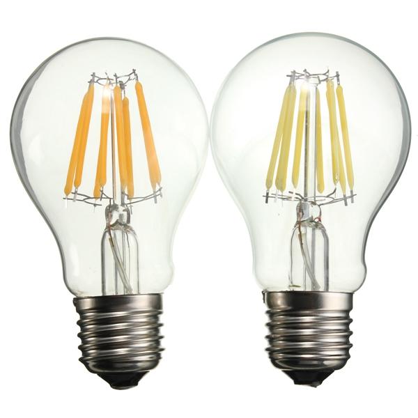 LED 8W Retro Filament Light White/Warm White Tungsten Globe Lamp Bulb AC 220V