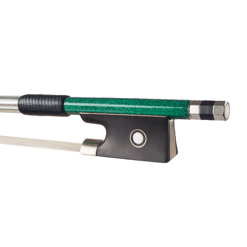 4/4 Carbon Fiber Violin/Fiddle Bow Carbon Fiber Stick Silver Wire Winding And Sheepskin Grip Ebony Durable Use