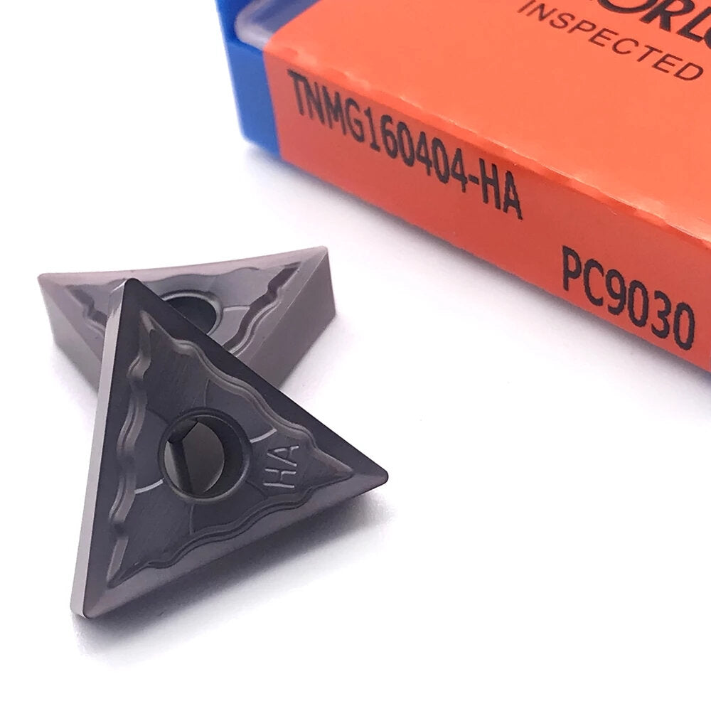 10pcs TNMG160404 TNMG160408 HA PC9030 Carbide Inserts External Turning Tool CNC Lathe Cutter Tools For Stainless Steel