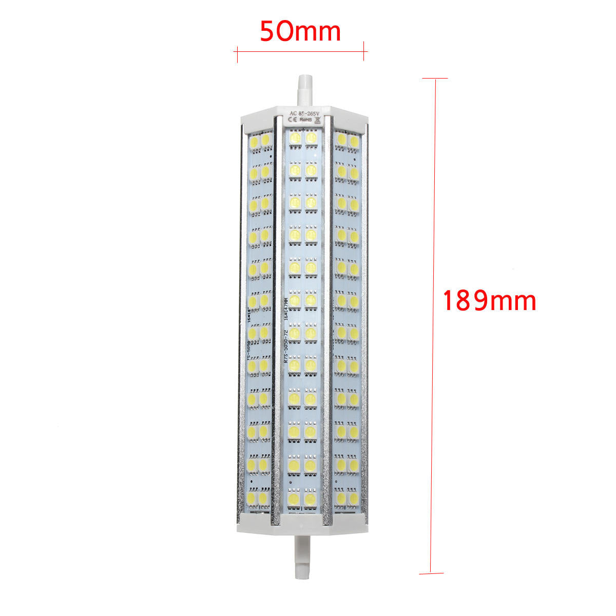 25W Non-Dimmable 189mm 72 SMD 5050 LED Corn Bulb Flood Light Halogen Lamp AC 85-265V