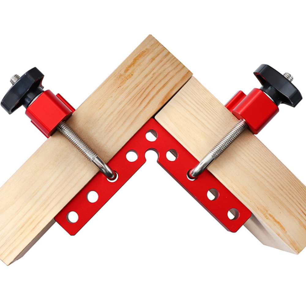 2 Set Woodworking Precision Clamping Square - L-Shaped Aluminum Alloy Fixtures for Accurate Panel Alignment