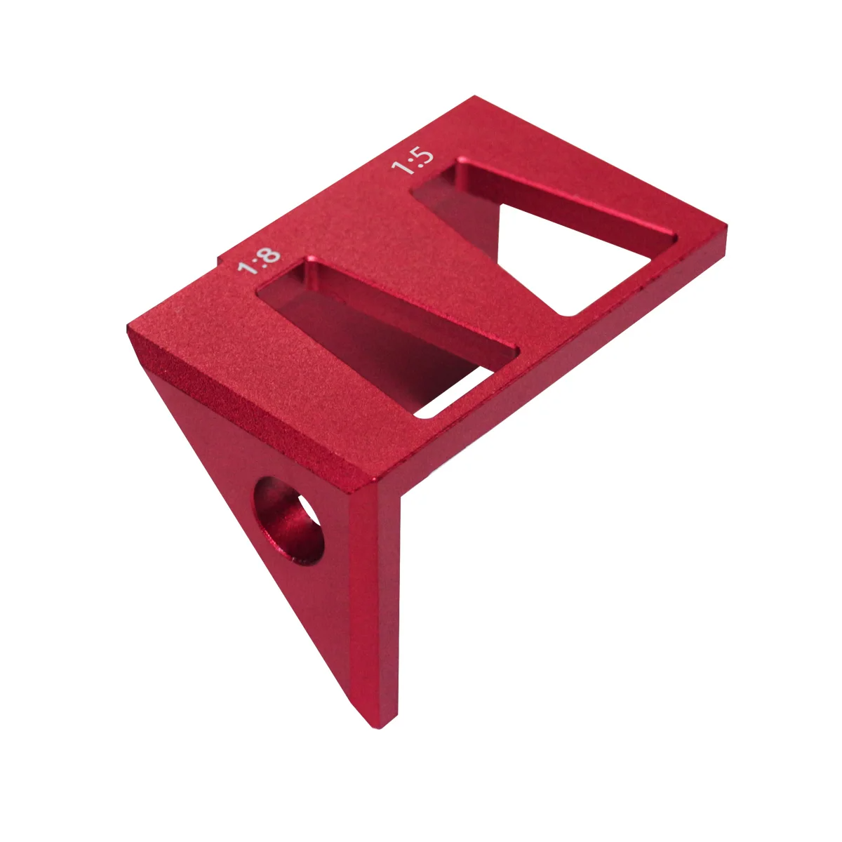 45/90 Degree Center Finder Square Jig - Precision Aluminum Alloy Ruler for Woodworking Measurements, Red