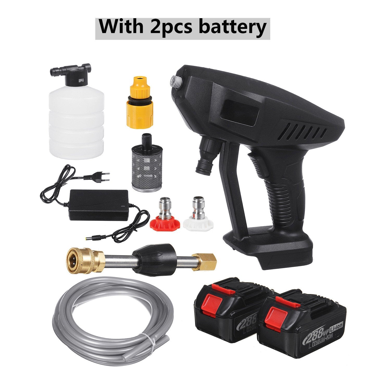 600W High Power Car Washing Machine Wireless Rechargeable High Pressure Car Washer Guns
