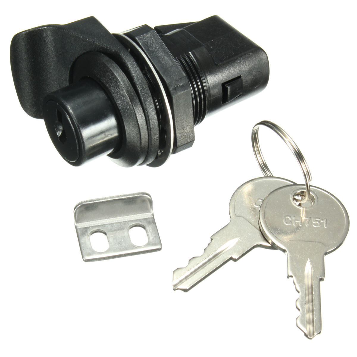 Push Button Latch with Key For Motorcycle Boat Door Gloveboxes Lock