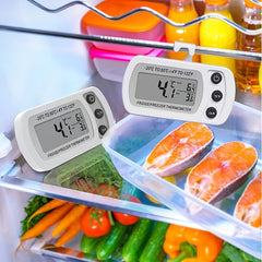 3.5in x 1.8in Waterproof Digital Refrigerator Thermometer For Kitchen Restaurants