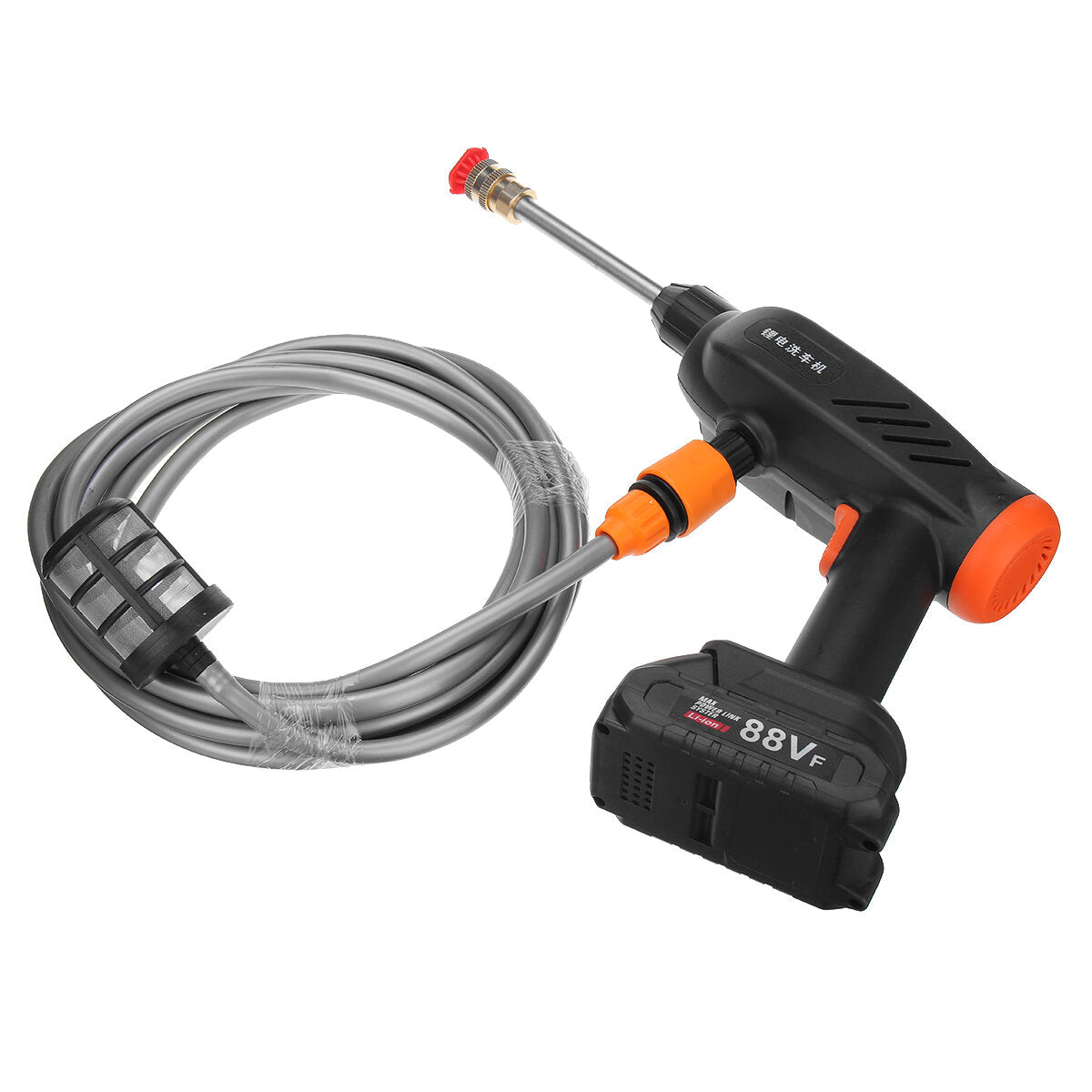 88VF 1500W Electric Spray Guns Cordless Rechargeable Water Clener Applicator Home Improvement Craft DIY W/1pc/2pcs Battery EU Plug Fit Makita