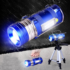 600LM 4 Color LEDs 500M Range Zoomable Rechargeable LED Fishing Flashlight Lamp With Charger