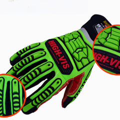 High-Vis Resistant Men's Gloves Waterproof Oil Resistant Anti-cutting For Outdoor Camping Cycling Sport Gloves