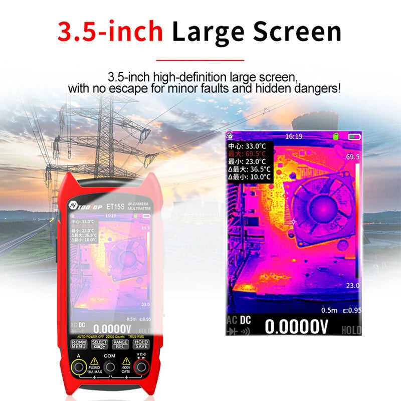 GreenZech Fusion-15 Pro | 256x192 HD Thermal Imaging Multimeter | Professional 2-in-1 Diagnostic Workstation