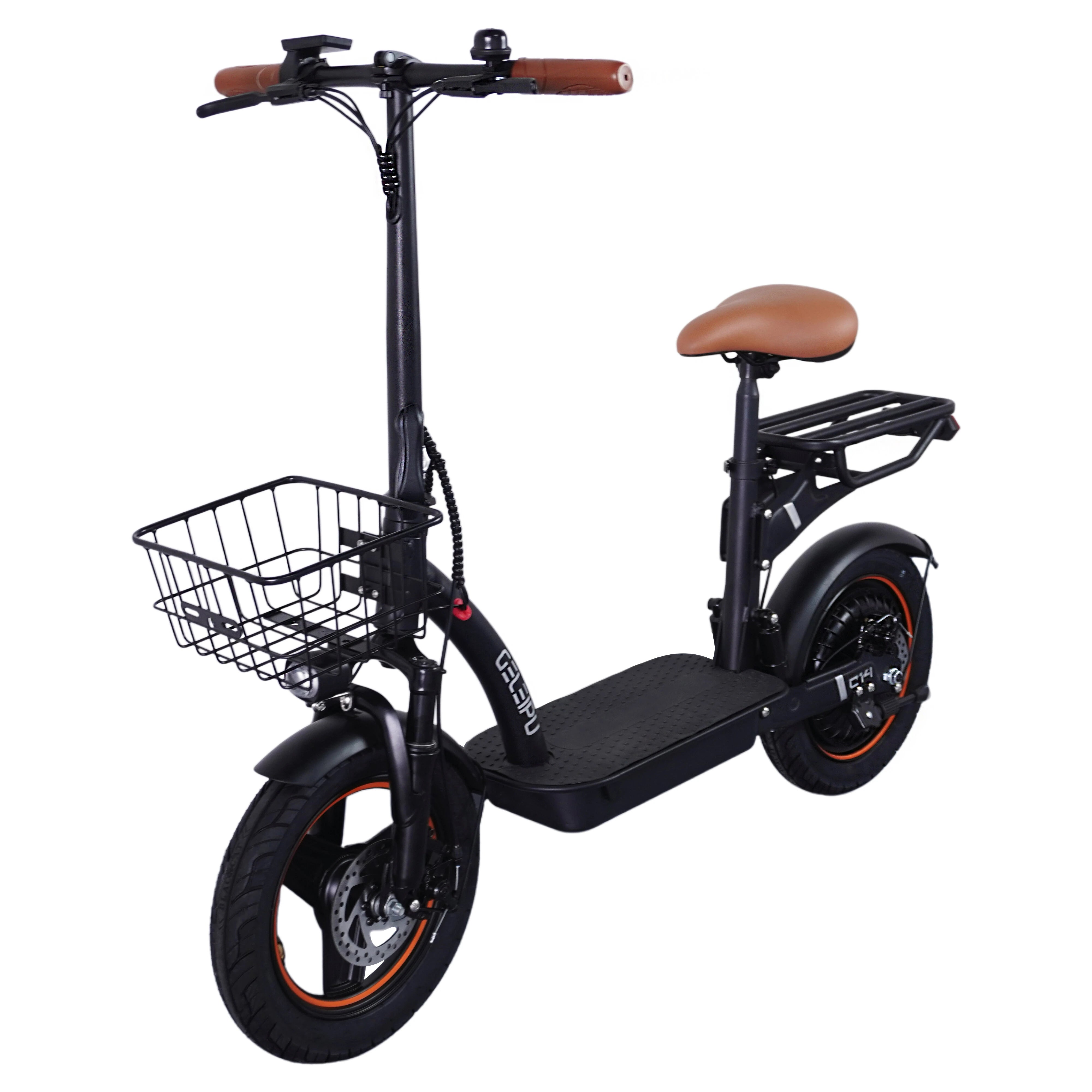 Electric Scooter w/ Seat 48V 17.5AH Battery 500W Motor Recommended Top Speed 25KM/H 14inch 100KM Max Mileage 120KG Max Load E-Scooter