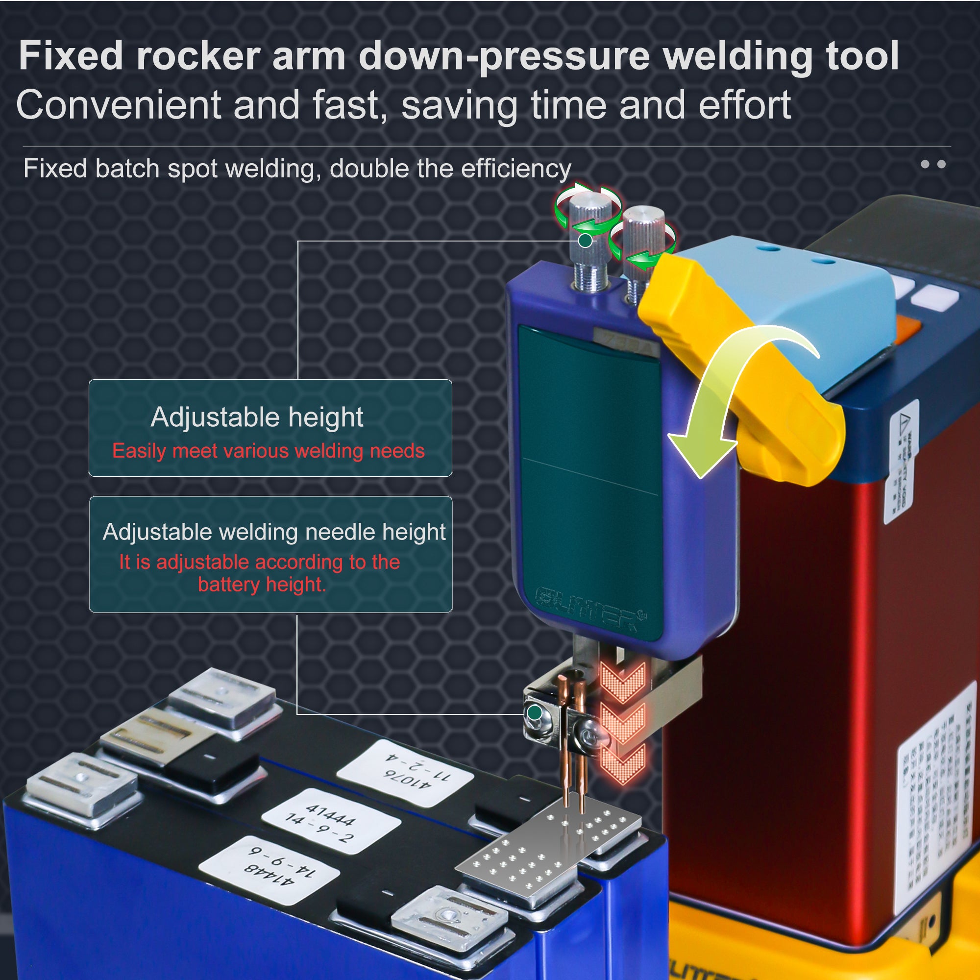Dual-Mode Spot Welding Tool for Nickel-to-Nickel & Pure Nickel, High-Energy Double Pulse & Ultra-Low Internal Resistance
