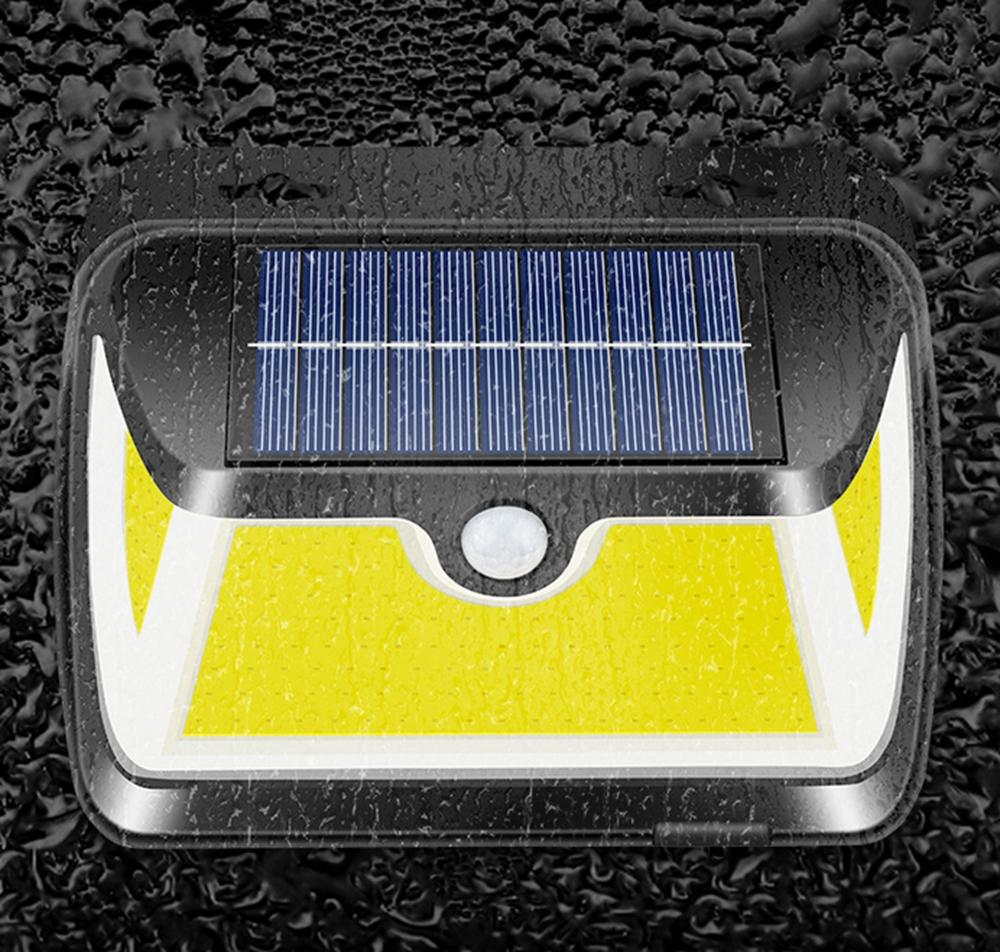 Solar Power COB LED PIR Motion Sensor Wall Light Outdoor Garden Yard Lamp Waterproof