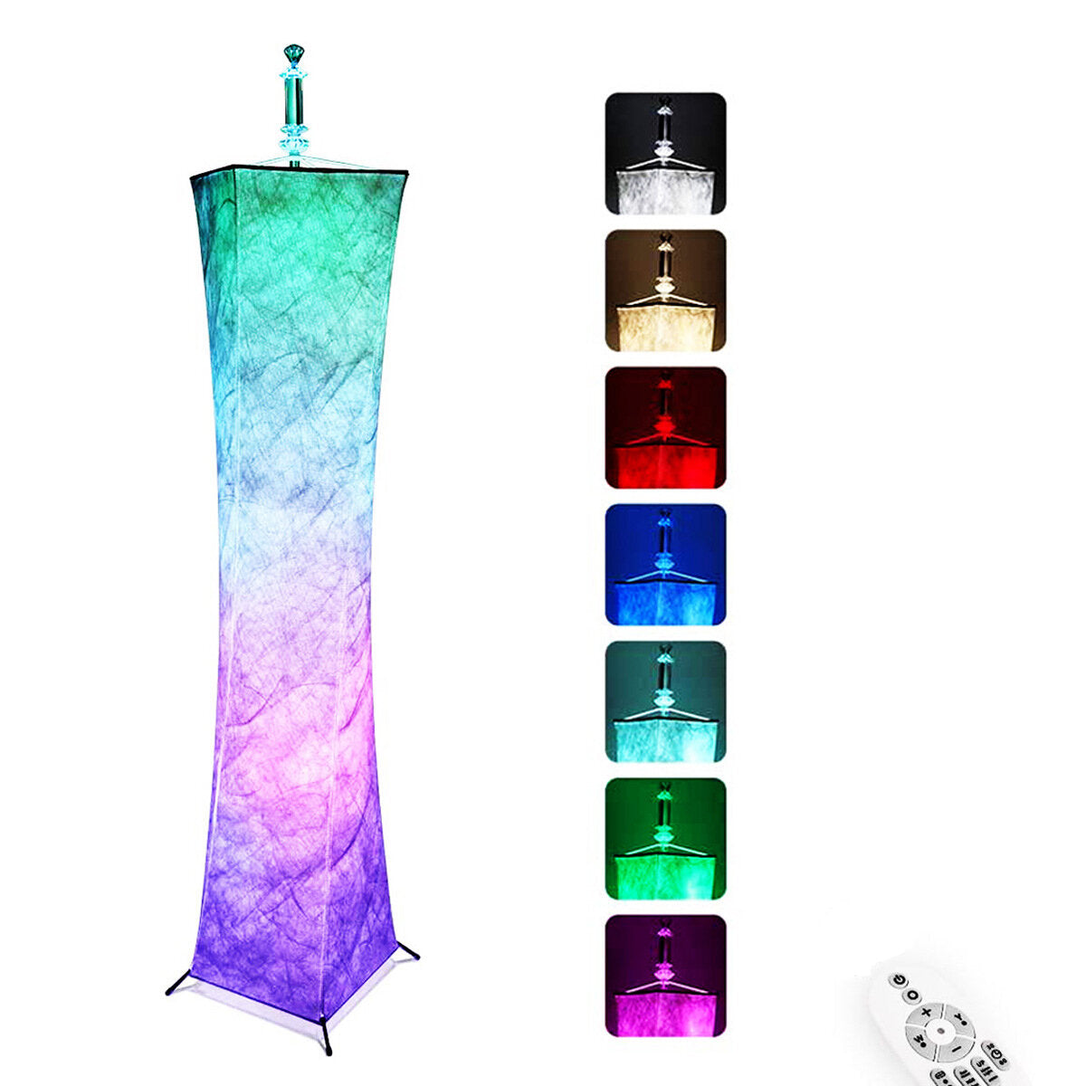 12V LED Floor Lamp Remote Control RGB Color Changing 58" Height Bulbs for Livingroomish