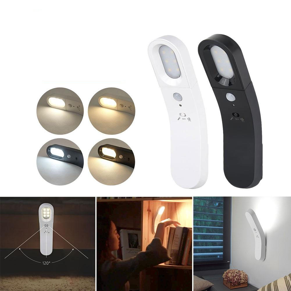 1W 2Modes USB Rechargeable Magnetic Base LED Battery PIR Motion Sensor Night Light