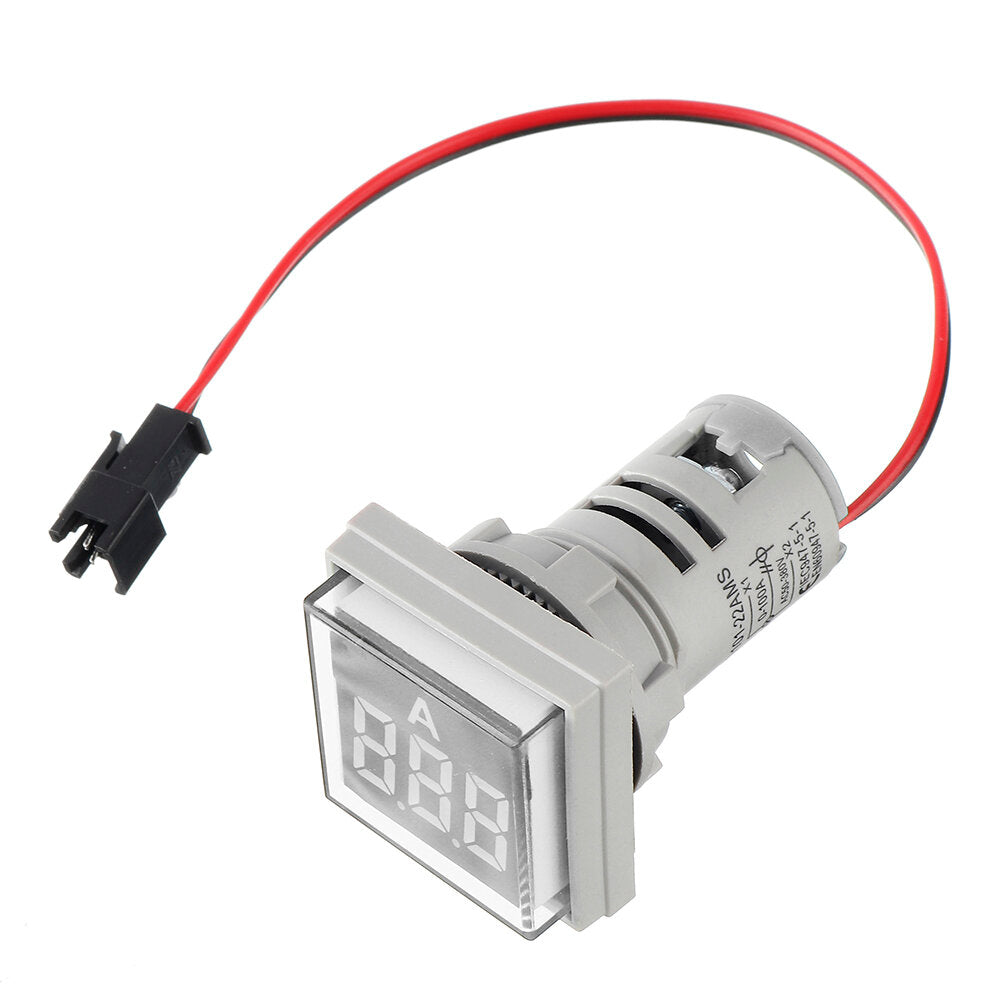 Square Ammeter Large Digital Tube Ammeter Indicator Light Ammeter Pack4