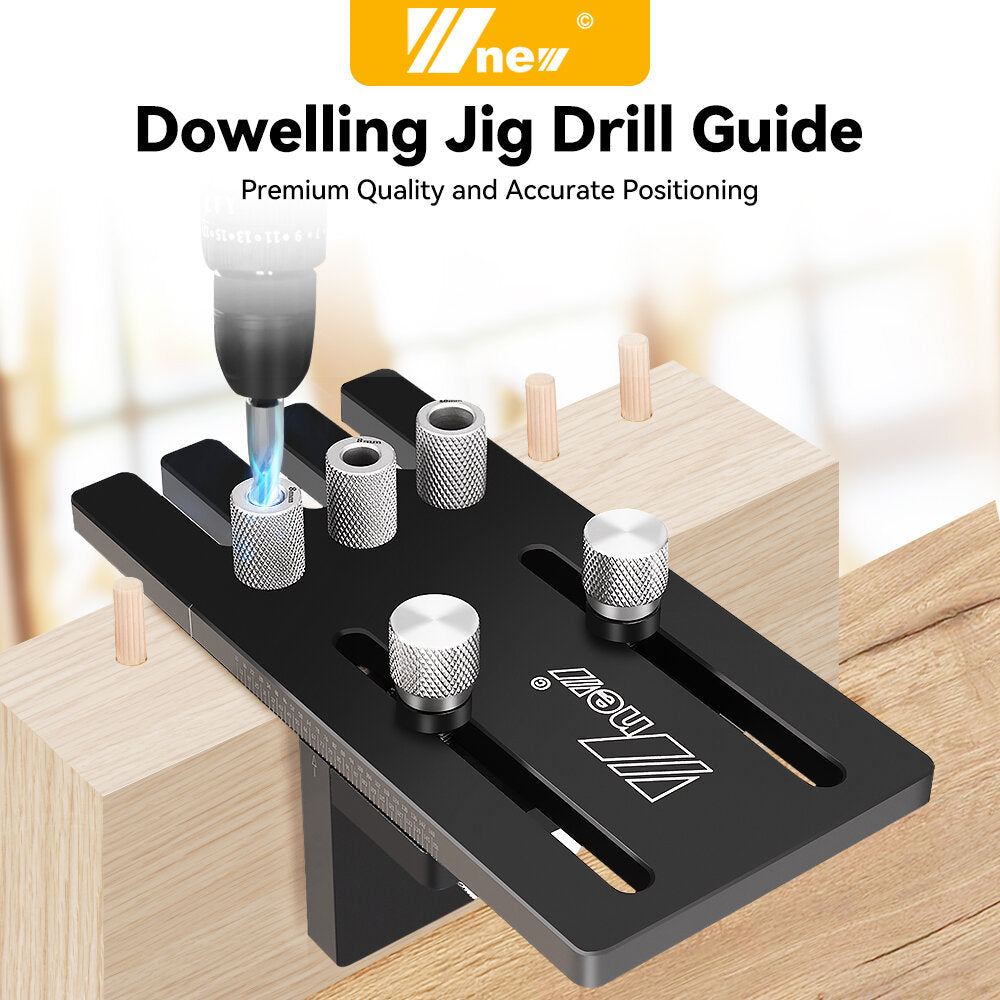 Precision Hole Driller Tool - Durable Aluminum & Stainless Steel, Micro-Adjustment, 2-in-1 for Woodworking Projects