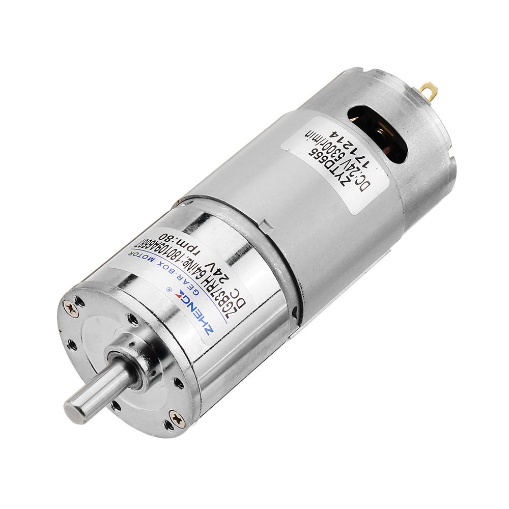 24V 80rpm Gear Motor Reduction Motor DC Motor