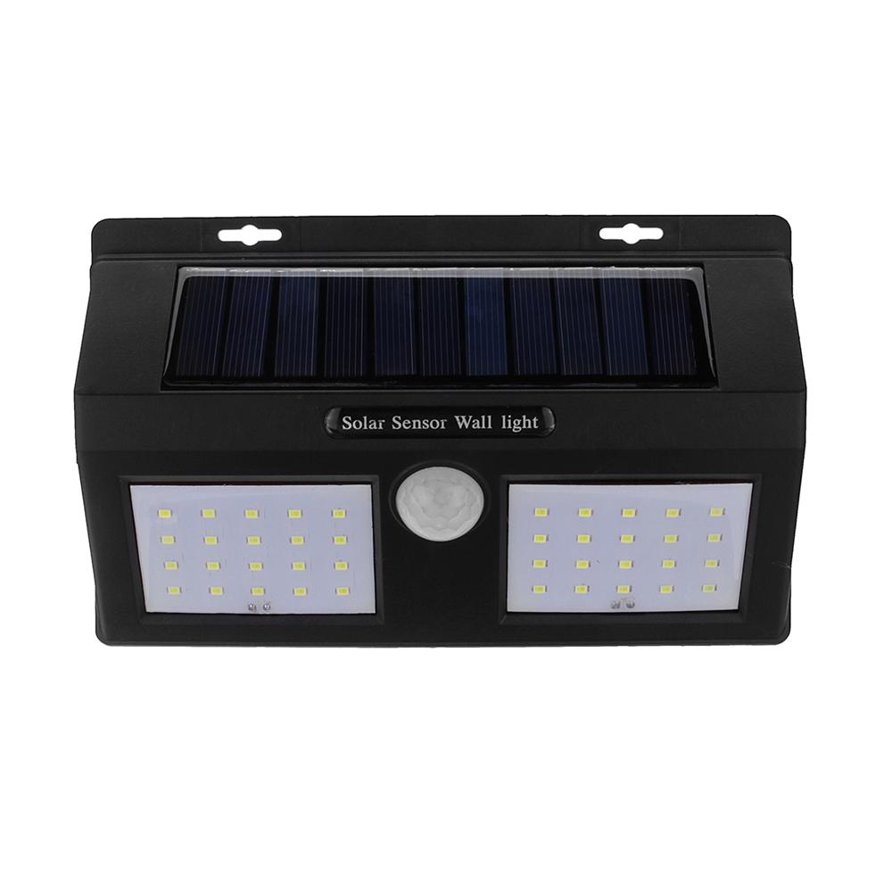 40 LED Solar Powered PIR Motion Sensor Wall Lamp Waterproof Security White Light Garden Outdoor