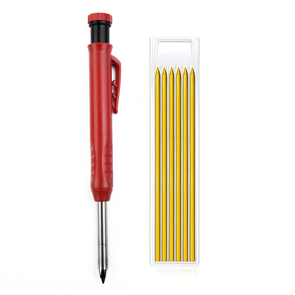 Mechanical Pencil with Sharpener Cap, Non-Slip Grip, Ideal for Carpenters, Engraving, and Scribing - 14.5cm Length