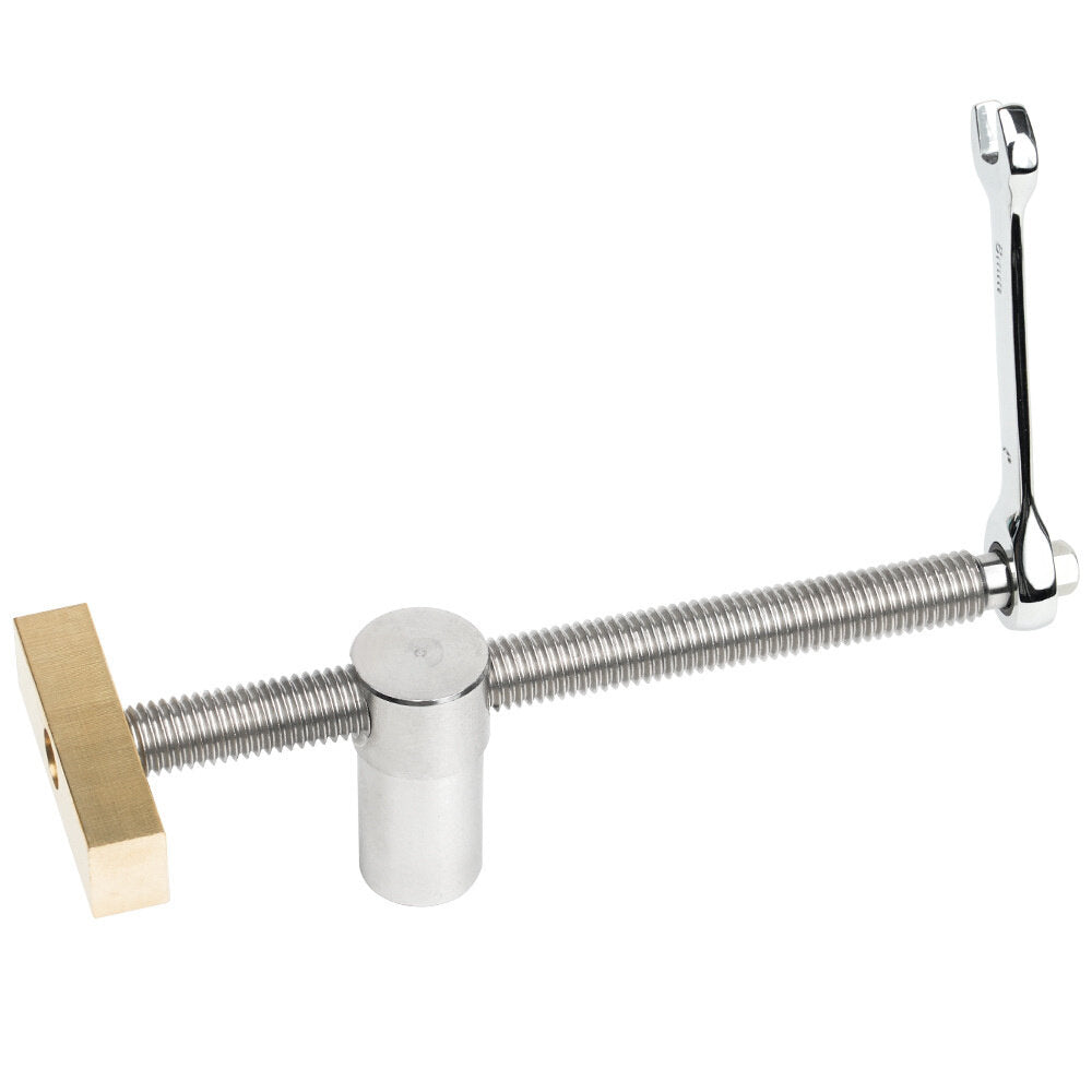 Premium Brass & Stainless Steel Woodworking Vise, 120mm Clamping, 19/20mm Diameter, Extended Design, Lock-Tight Mechanism
