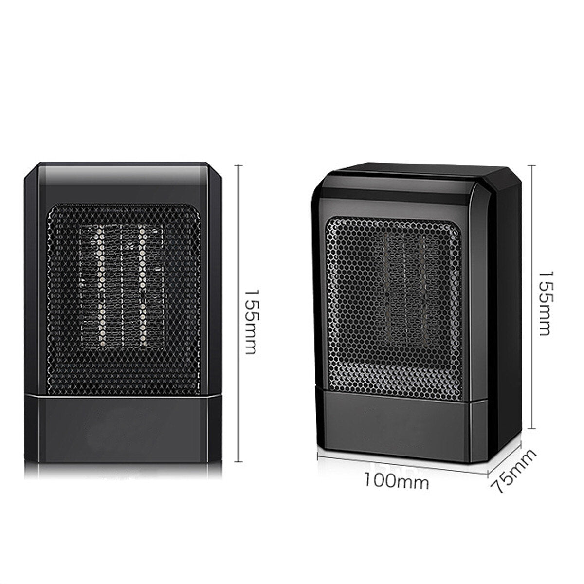 500W Portable PTC Ceramic Heater for Home & Office - Desktop Electric Warmer