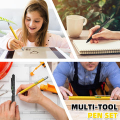 9-in-1 Multifunctional Pen with LED Light, Stylus, Screwdriver, Ruler, and More - Perfect Gift for DIY Enthusiasts