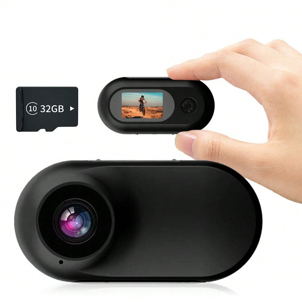 Portable 1080P Action Camera, Mini Wearable Safety Cam with EIS, Night Vision, Ideal for Travel, Sports, Vlogs, and Outdoor Use
