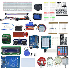 Starter Kit for Arduino UN0 R3 - UN0 R3 Breadboard and Holder Step Motor / Servo /1602 LCD / Jumper Wire/ UN0 R3(Arduino-Compatible)