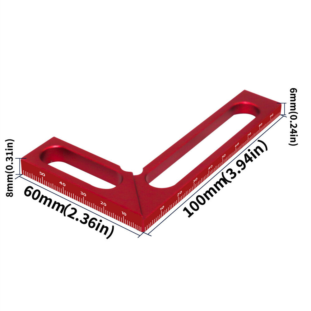 Right Angle Ruler for Woodworking - Accurate 90° Measurements, Durable Aluminum, Lightweight, 100mm & 160mm Sizes Available