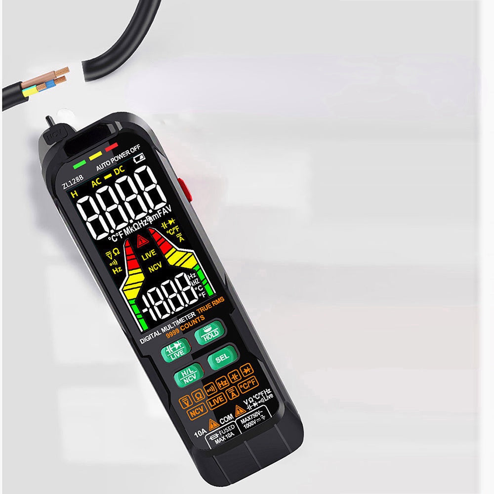 Digital AC DC Current Voltage Tester With Capacitance Temp Auto Range