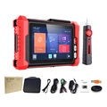 IPC Camera Tester 8 Inch Touch Screen 12V 24V HDMIVGA PoE TDR VFL CVBS AHD TVI CVI IP Camera Tester Optical Power Meter