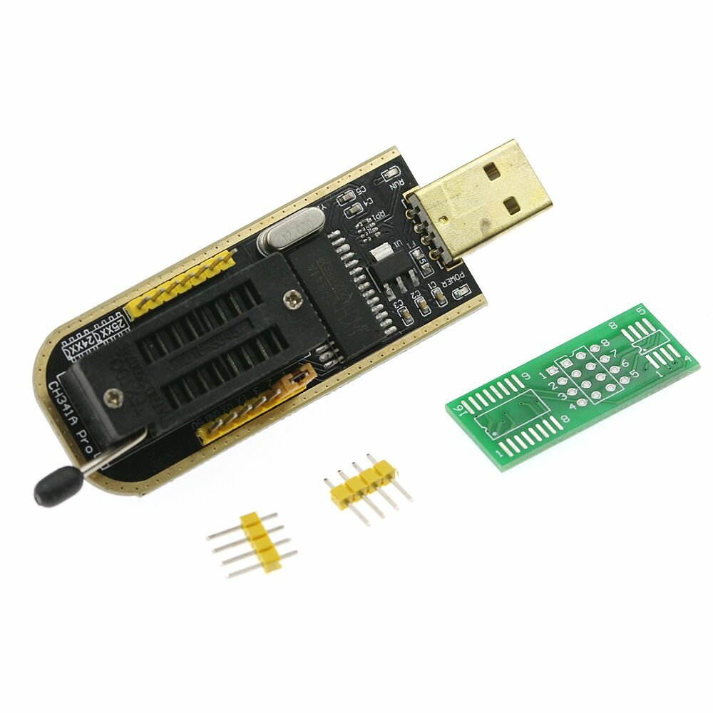 24 25 Series EEPROM Flash BIOS USB Programmer Module + SOIC8 SOP8 Test Clip + 1.8V adapter + SOIC8 adapter DIY KIT