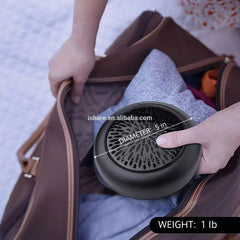 900W Mini Portable Electric Heater Fan - Wall Outlet Warm Air Blower for Home & Office