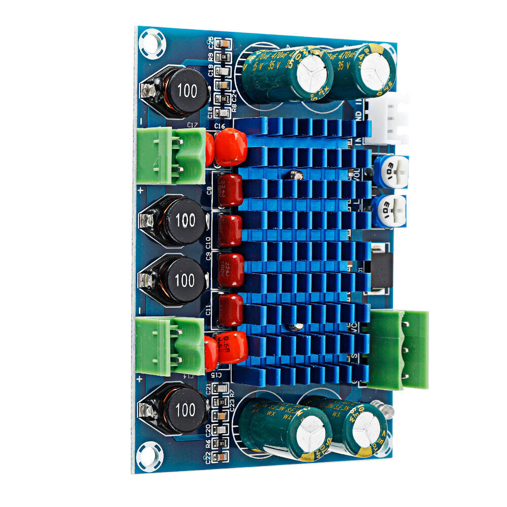 High-power Digital Power Amplifier Board TPA3116D2 Chassis Dedicated to Plug-in 5-28V Output 120W