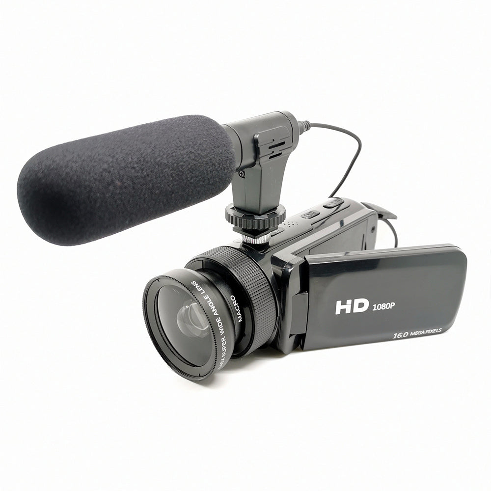 HD Digital Camera 16 Million Pixel Handheld DV Camcorder with Microphone Wide-angle Lens Video Camera