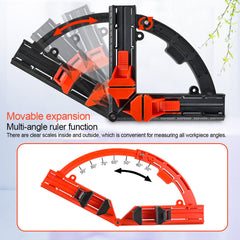 Versatile 90-Degree Corner Clamp for Woodworking, Adjustable Angles, Quick-Lock, Dual-Scale Measurement, Durable ABS Plastic