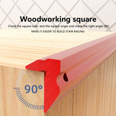 CNC Precision Woodworking Ruler - Durable Aluminum Alloy, V-Shaped, 12" & 330mm, Vertical/Horizontal Measurements