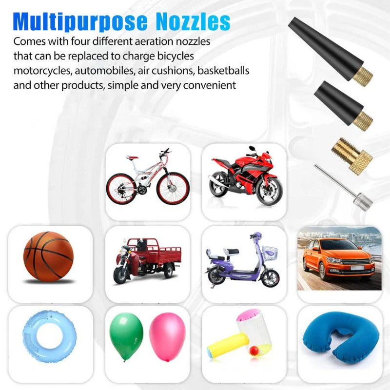 Bike Air Compressor Mini Electrical Air Pump with LED Lamp Power Bank Function Portable Wireless Tire Inflatable Pump Inflator