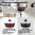1450W 20 Bar Espresso Machine with Built-in Grinder Visual Pressure Gauge 2L Water Tank Steam Wand Pre-Infusion Cappuccino Latte Machine