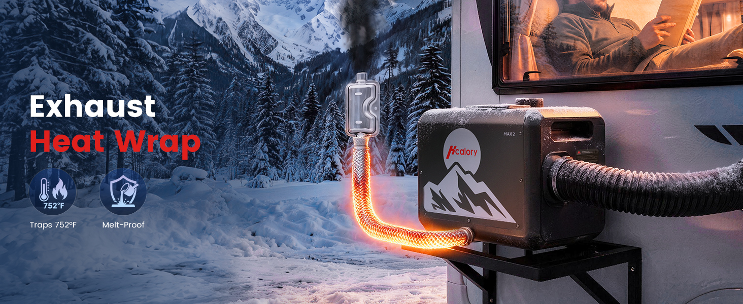MAX 2 8KW 7.9L All-in-One Diesel Heater, App Control, Wireless Temperature Sensor & Adaptive Mode for RV, Camper & Truck